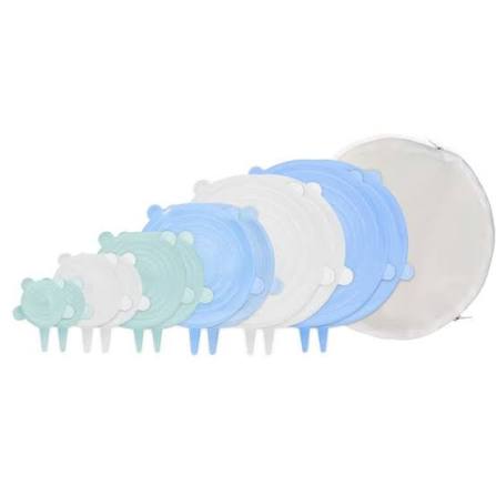 HIC Silicone Stretch Lids & Storage Bag Set