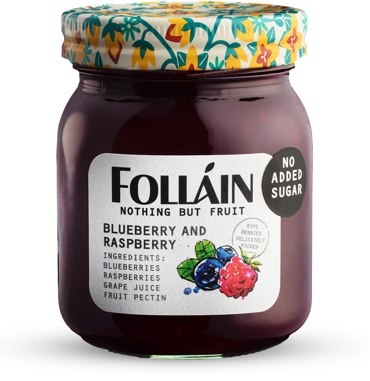 Jam Blueberry and Raspberry Nothing But Fruit Follain