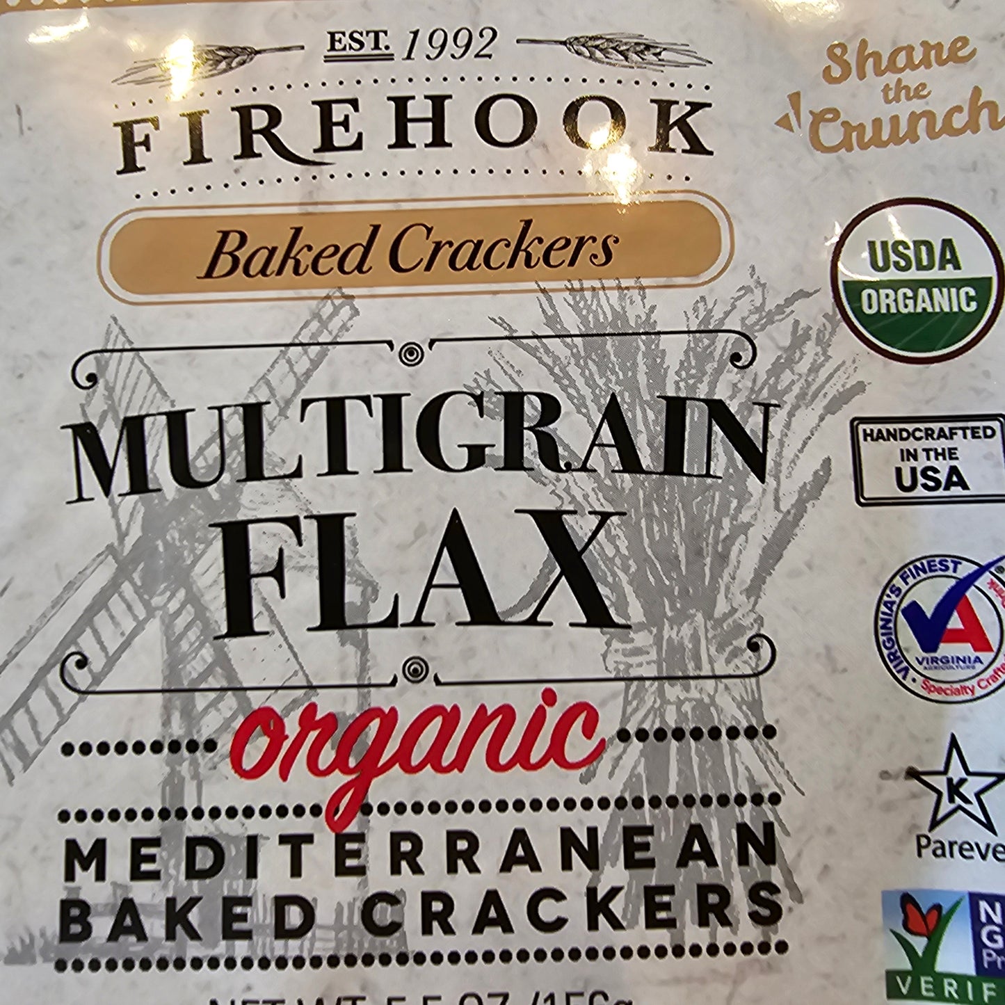 Firehook Multigrain Flax Mediterranean Crackers