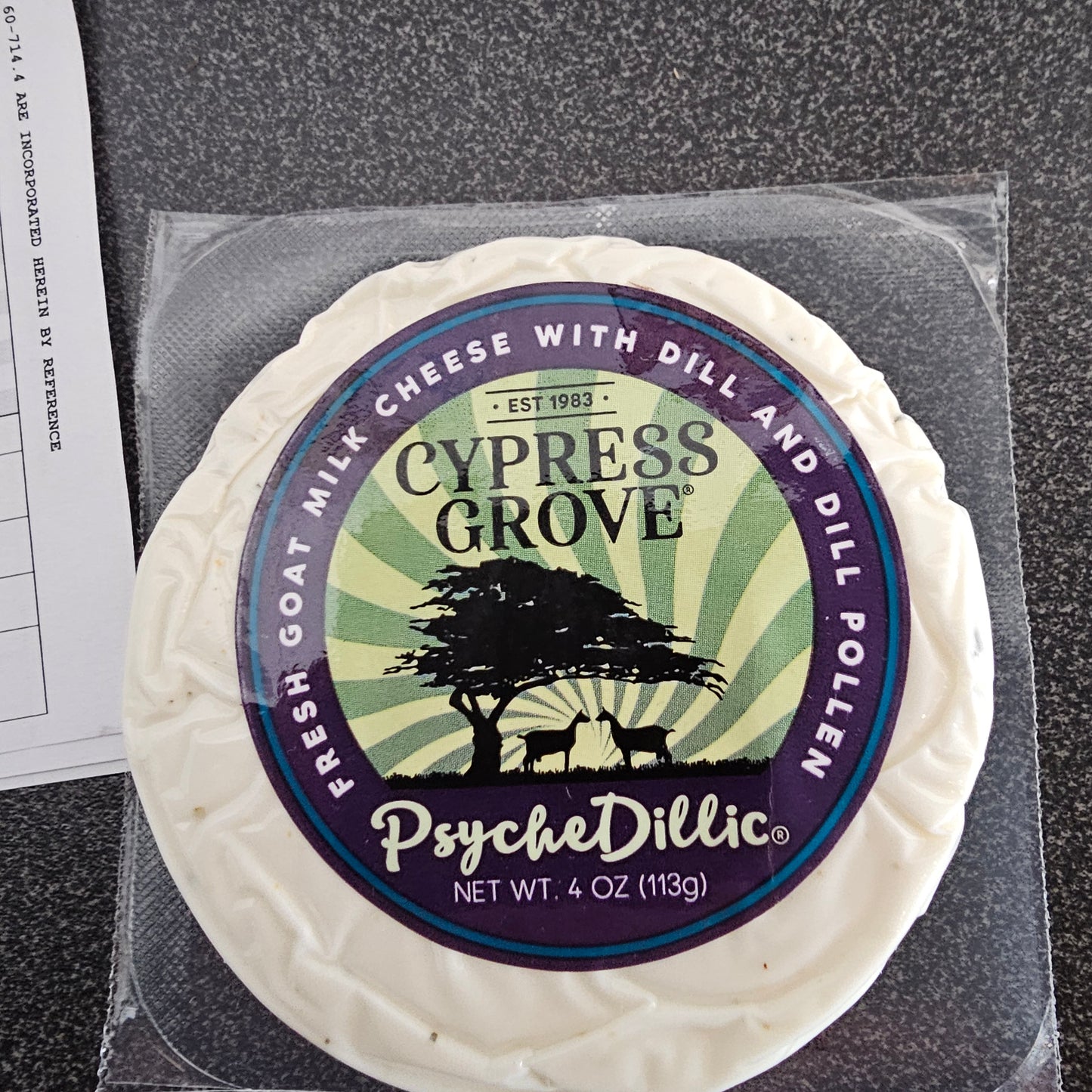 PsycheDillic Cheese (Cypress Grove, Goat's Milk)