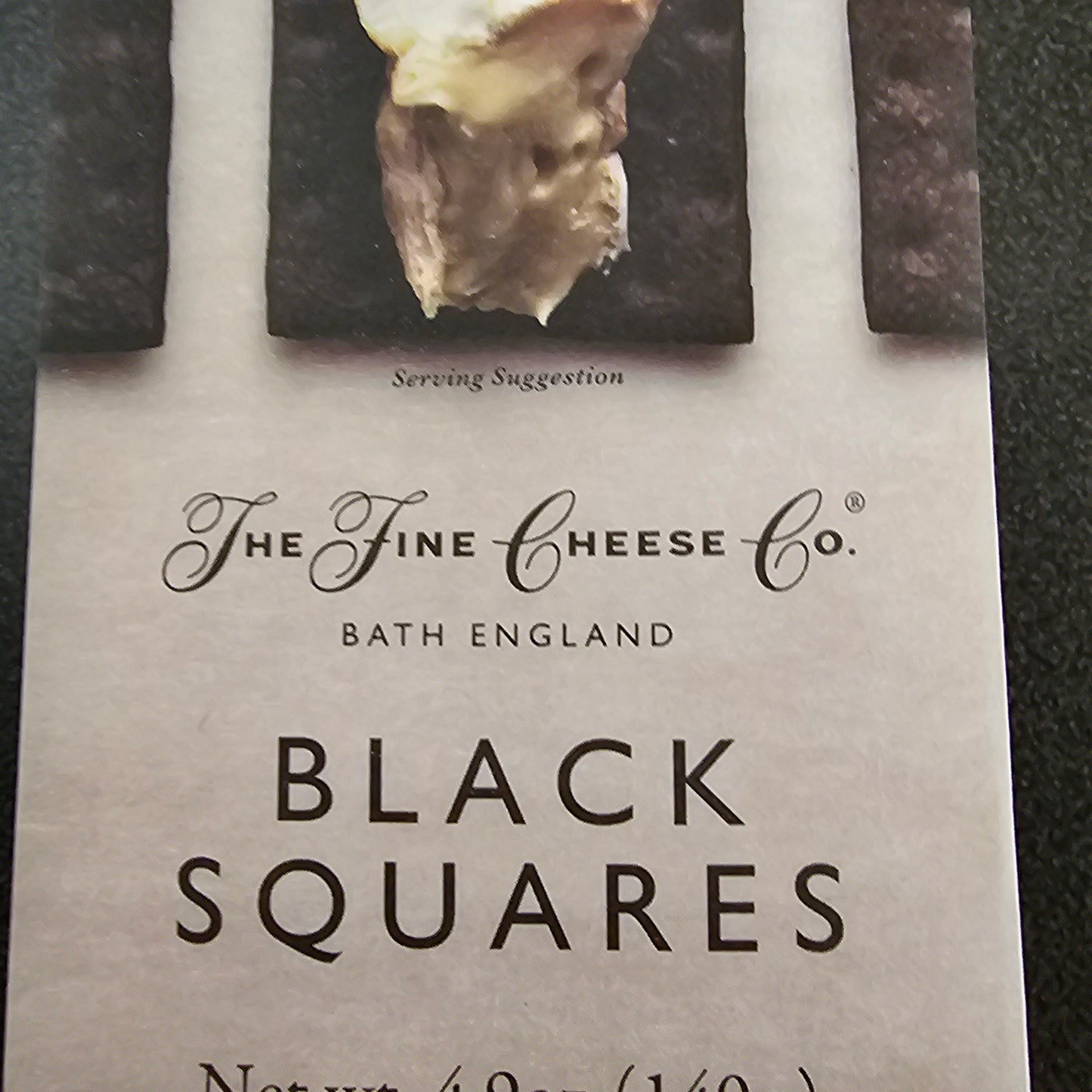 Fine Cheese Black Square Crackers