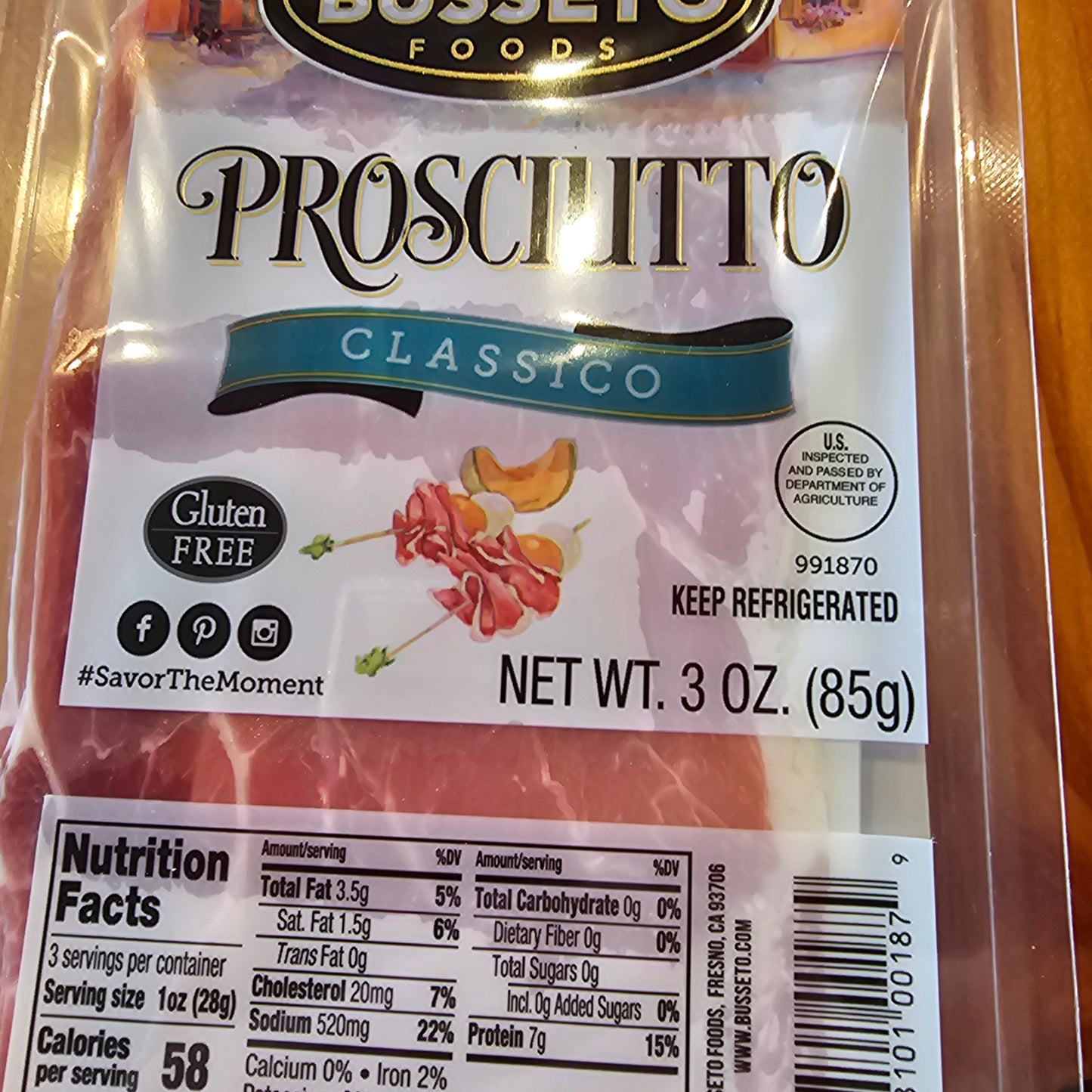 Busseto Prosciutto Sliced