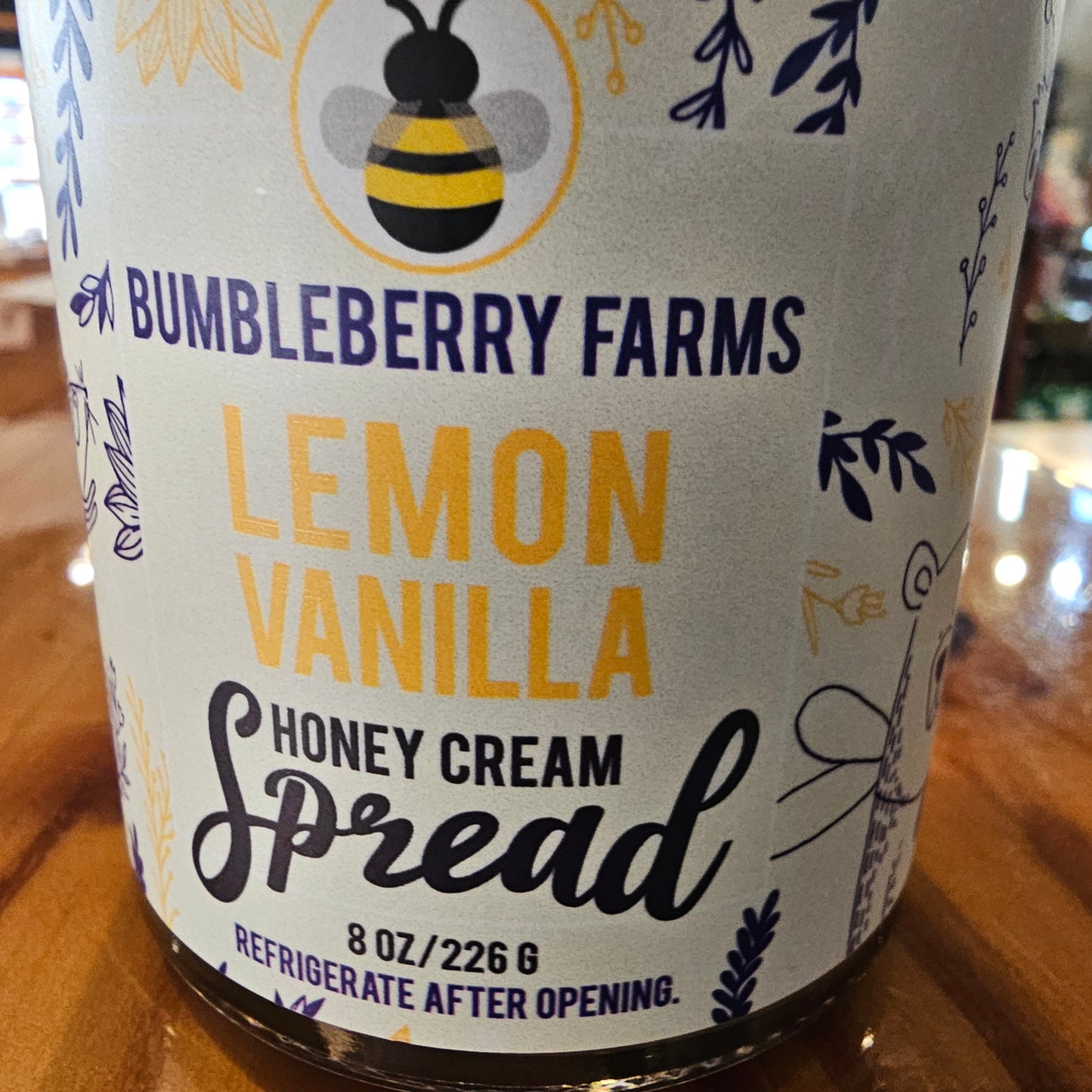 Lemon Vanilla Honey Cream Spread