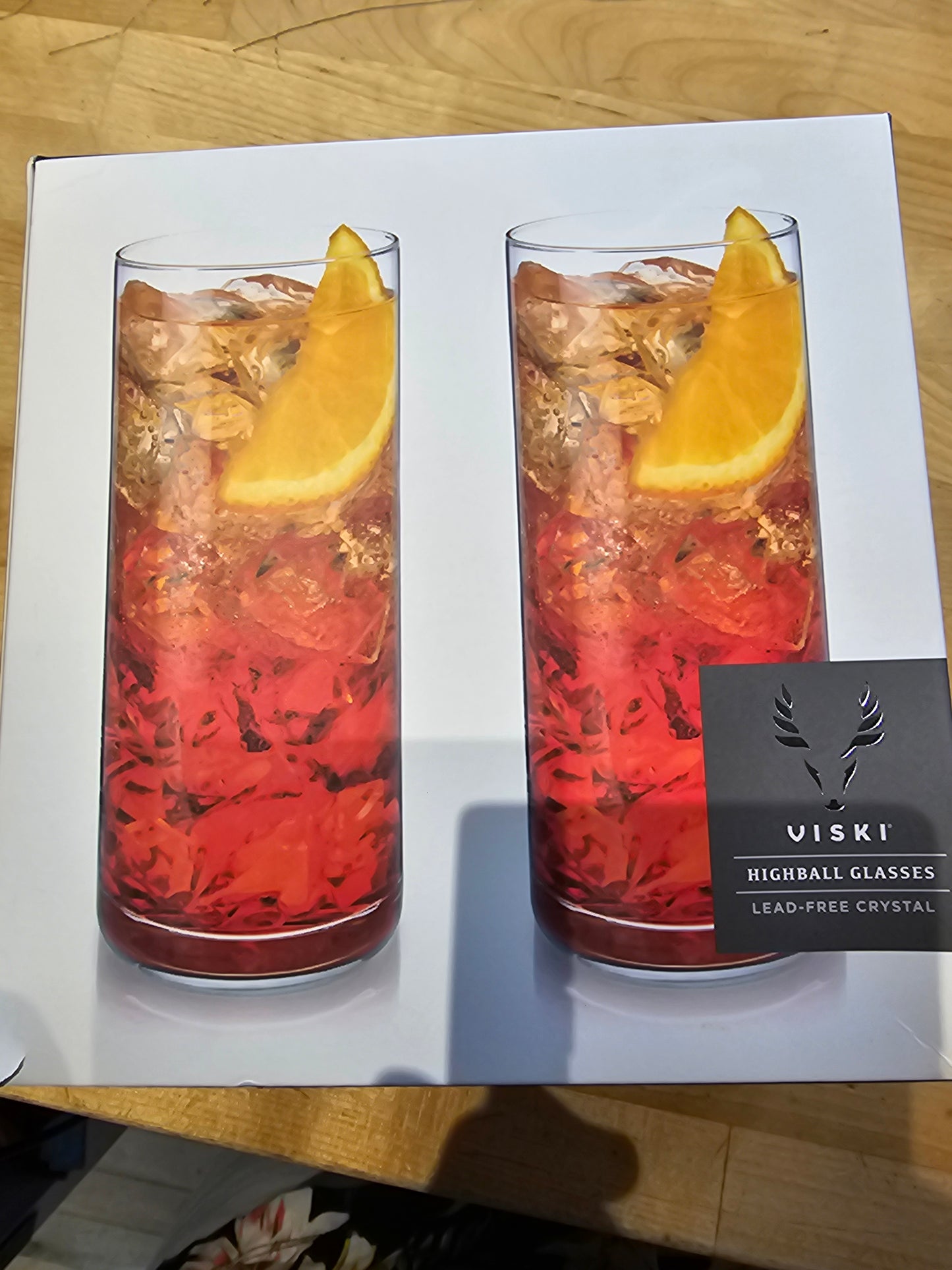Viski Crystal Highball Glasses Set of 2