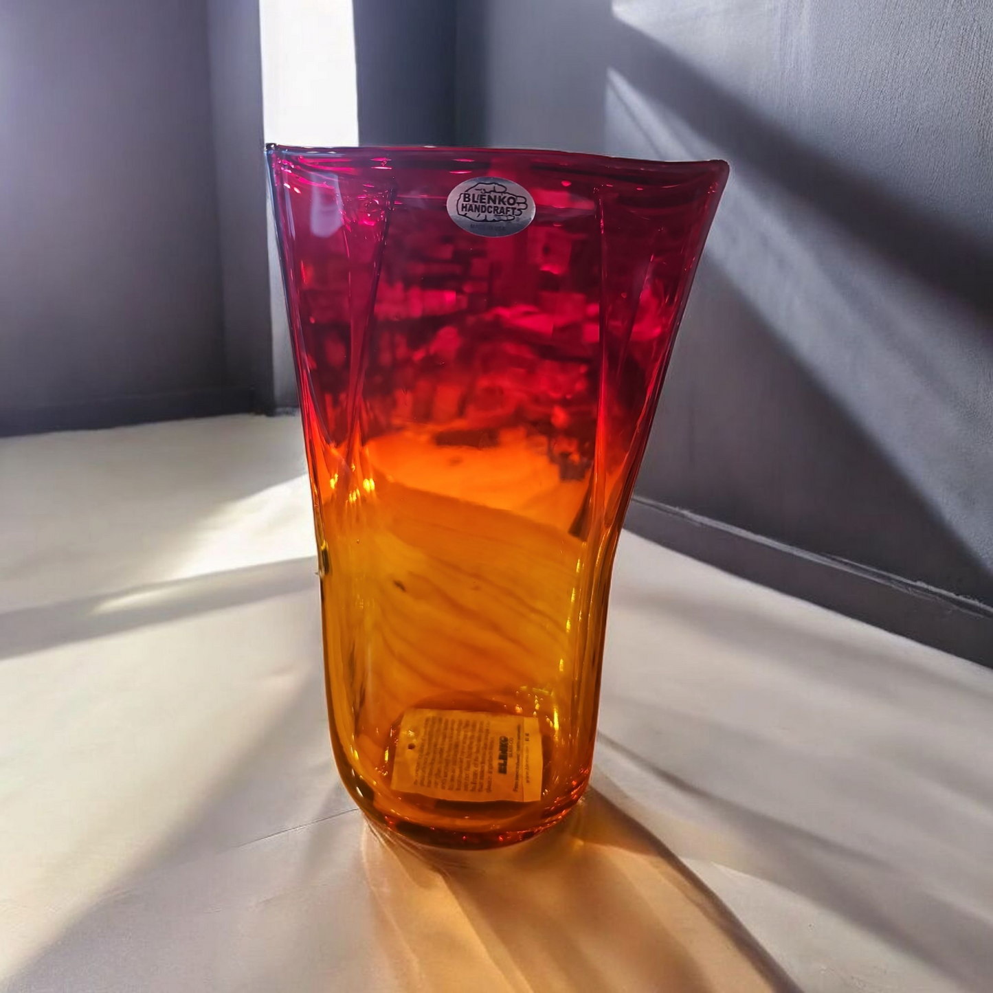 Medium Tangerine Paper Bag Vase