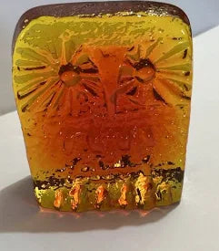 Blenko Large Owl Critter - Tangerine
