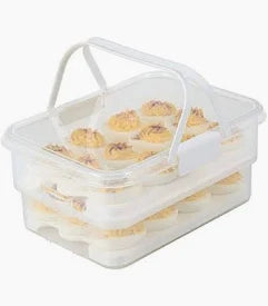 Snap Lock Collapsible Deviled Egg Carrier