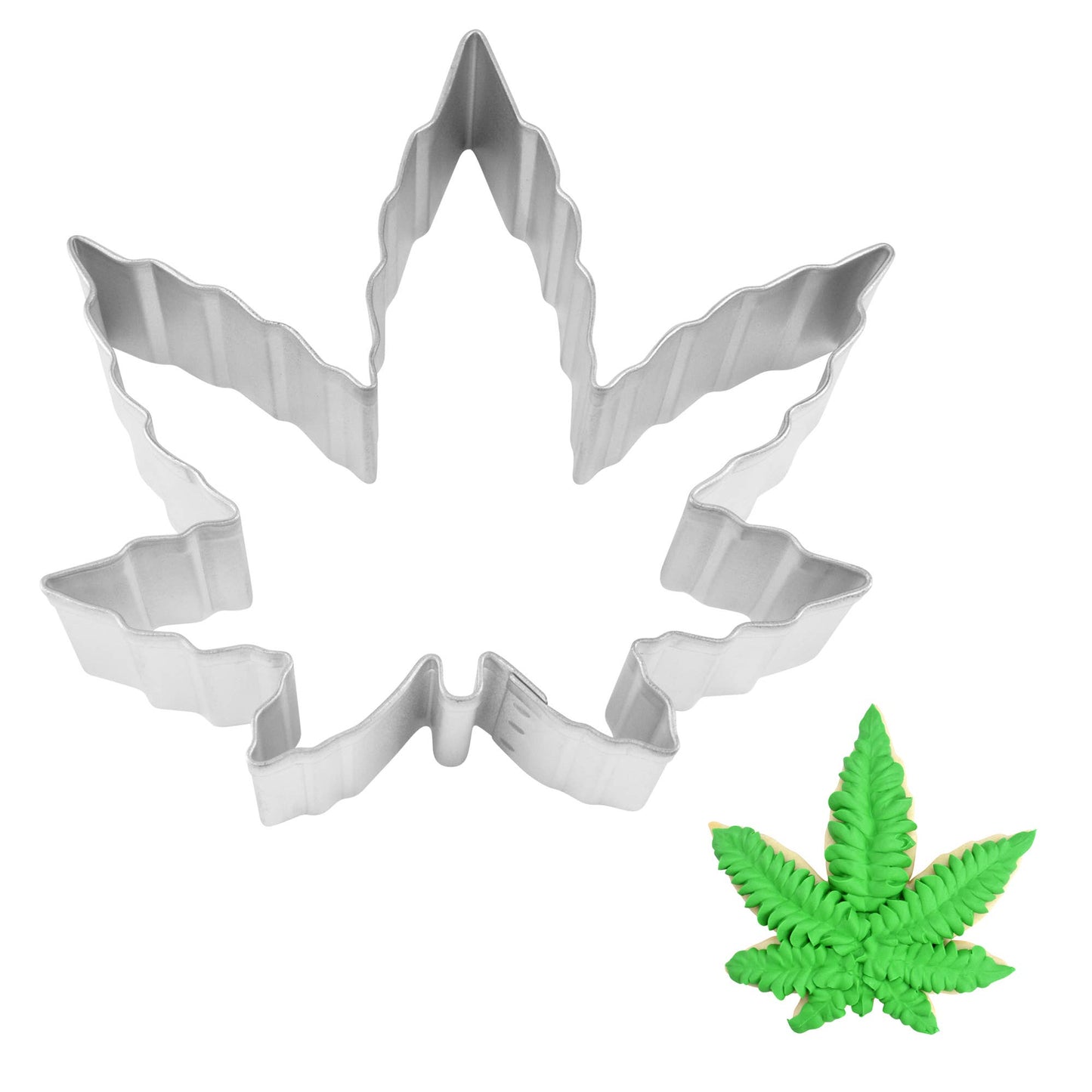 R&M International - Marijuana Leaf Cookie Cutter (4")