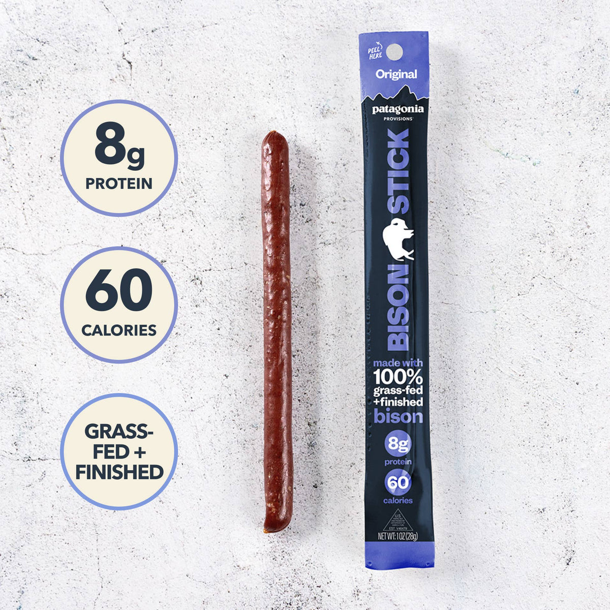 Patagonia Provisions - Bison Sticks - Original - Grass-Fed
