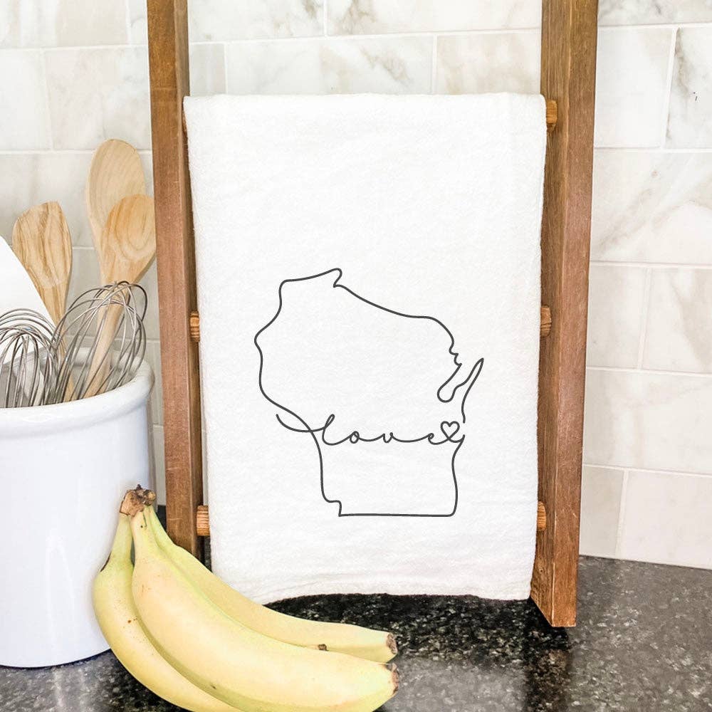 Love WV - Custom Cotton Tea Towel