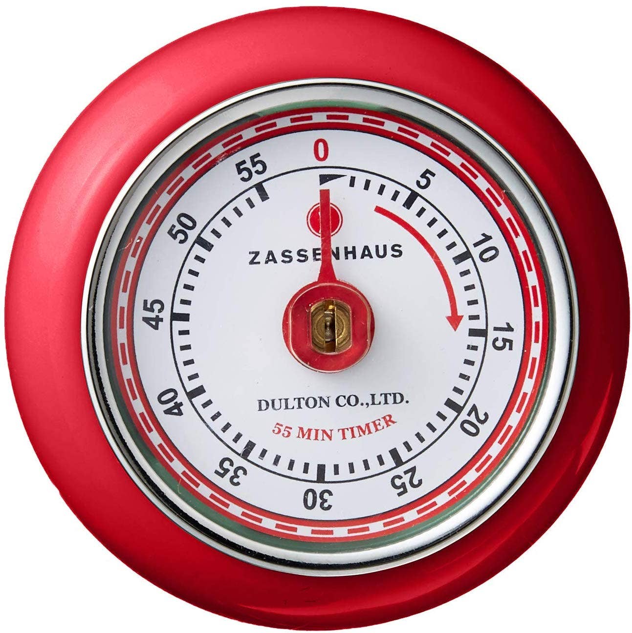 "Retro" Kitchen Timer, Red, 2.75” x 1.25"