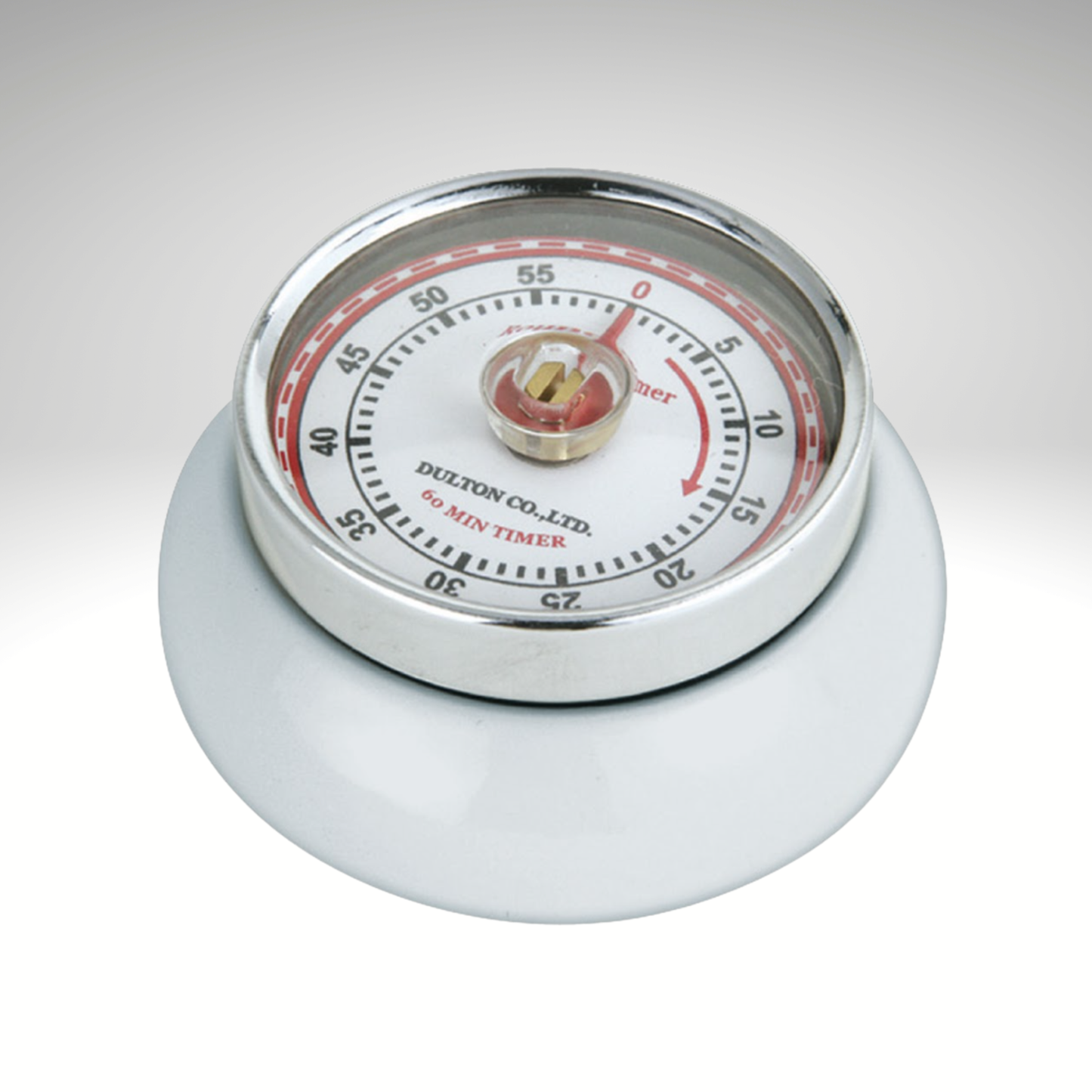 "Retro" Kitchen Timer, White, 2.75" x 1.25"