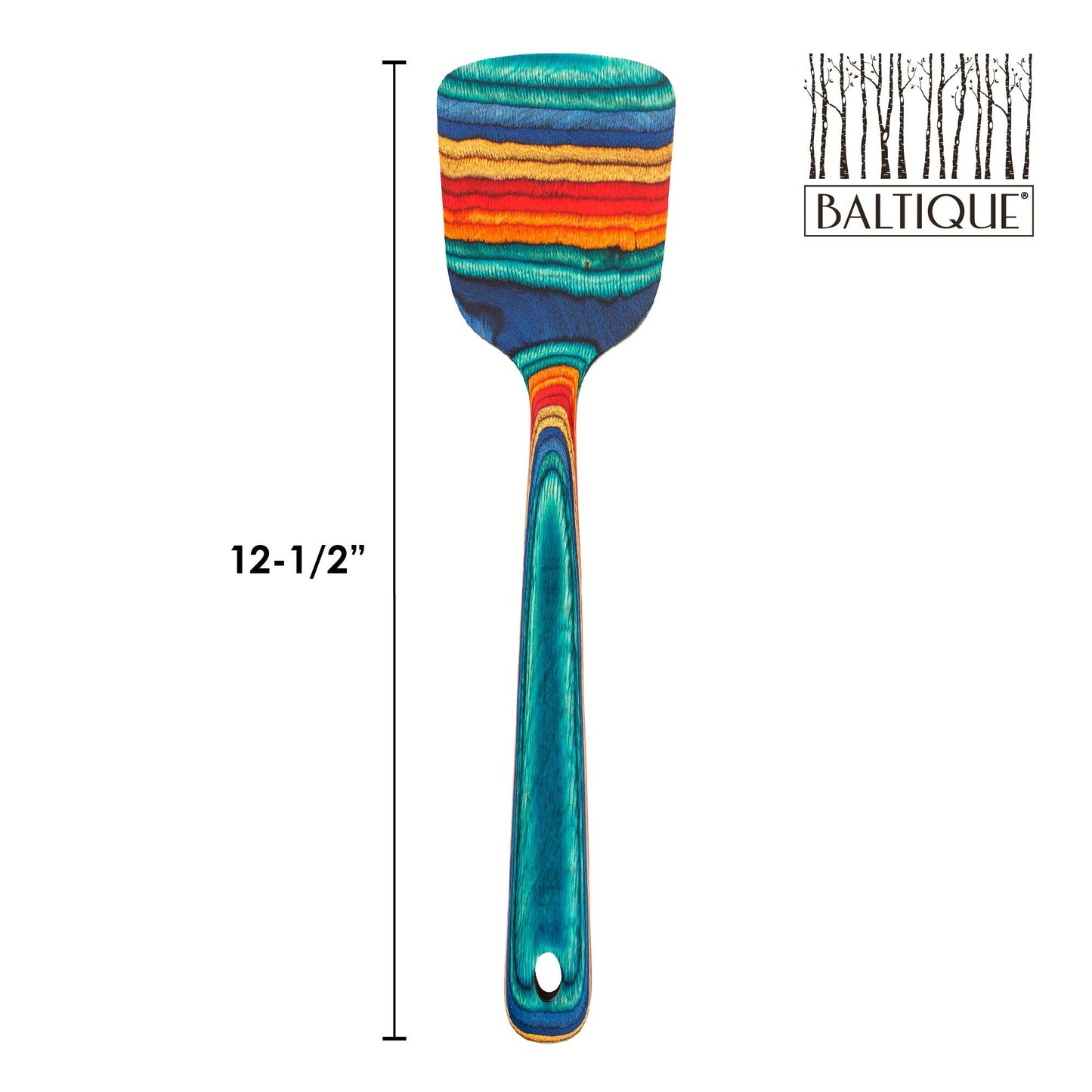 Totally Bamboo - Baltique® Montego Bay Colorful Wooden Spatula, 12.5"