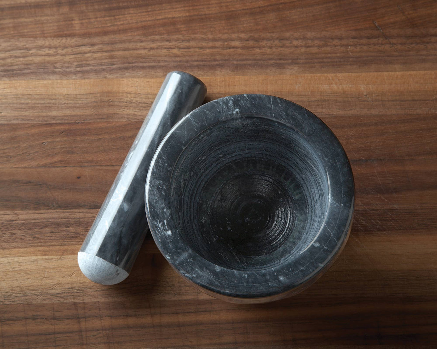 Fox Run Marble Mortar and Pestle, Black, 4"