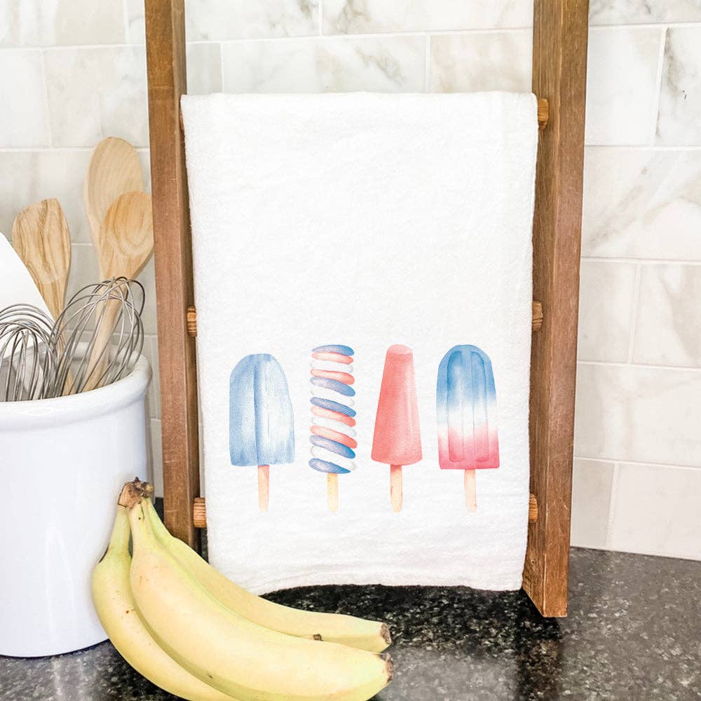 Indigo Tangerine - Patriotic Popsicle - Cotton Tea Towel