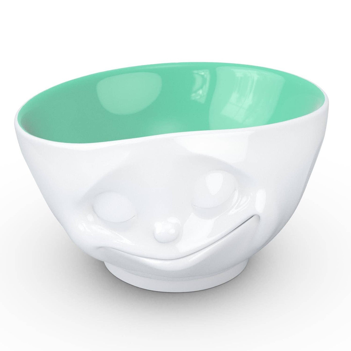 16 Oz. Bowl, Happy Face, Jade Color Inside