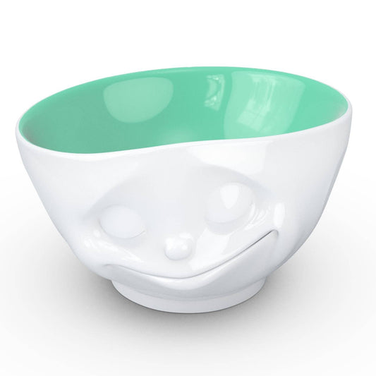 16 Oz. Bowl, Happy Face, Jade Color Inside