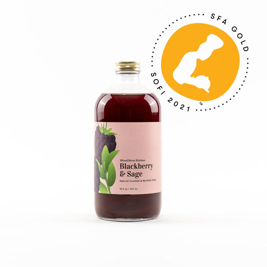 Wood Stove Kitchen - Blackberry & Sage Cocktail Mixer and Mocktail Mixer, 16 fl oz