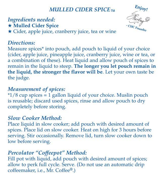 Country Home Creations - Mulled Cider Spice