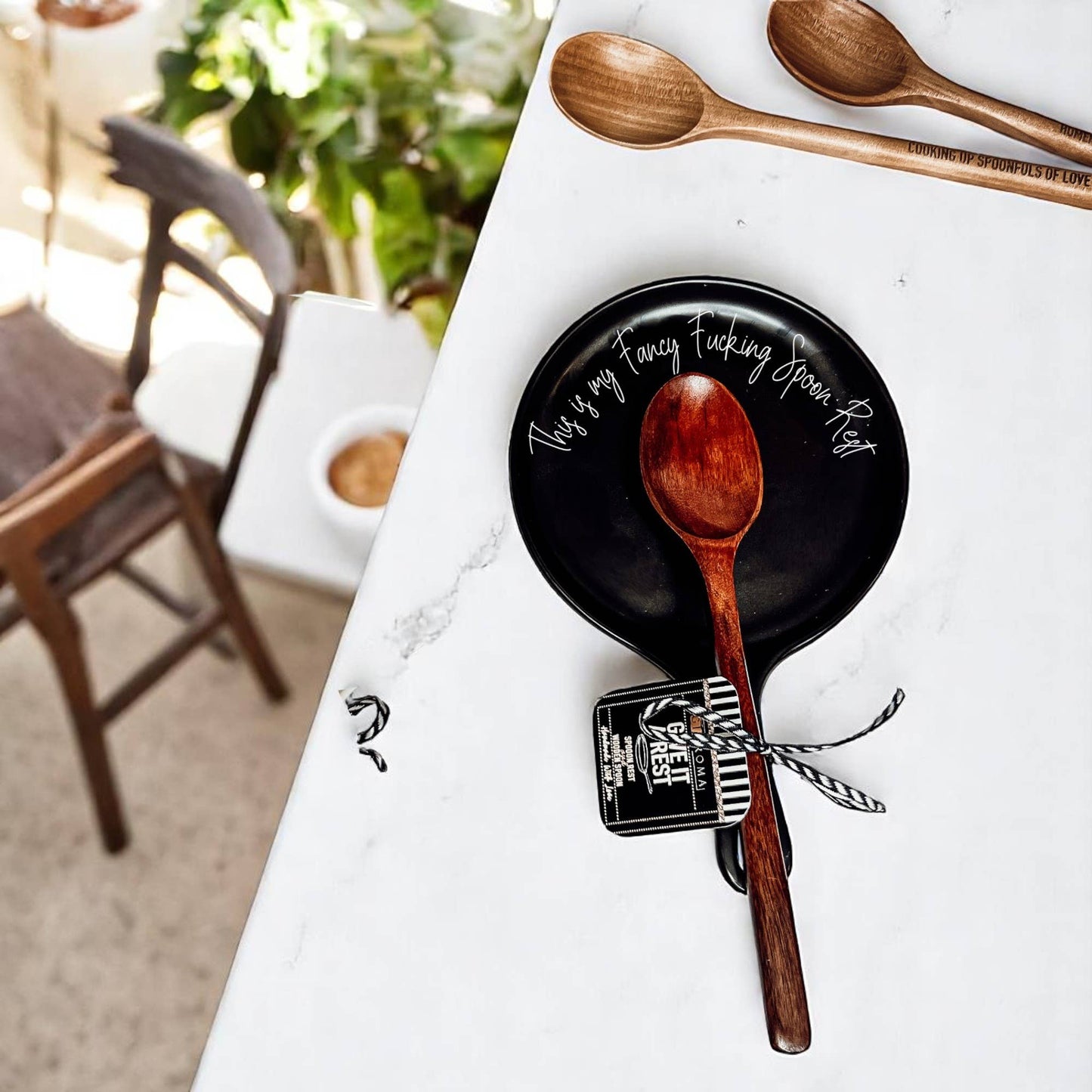 Lick The Spoon | Spoon Rest + Wooden Spoon Gift Set