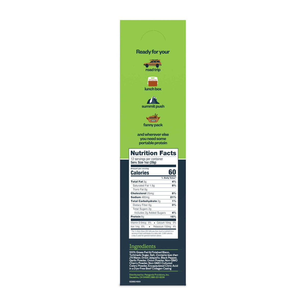 Patagonia Provisions - Bison Sticks - Jalapeño