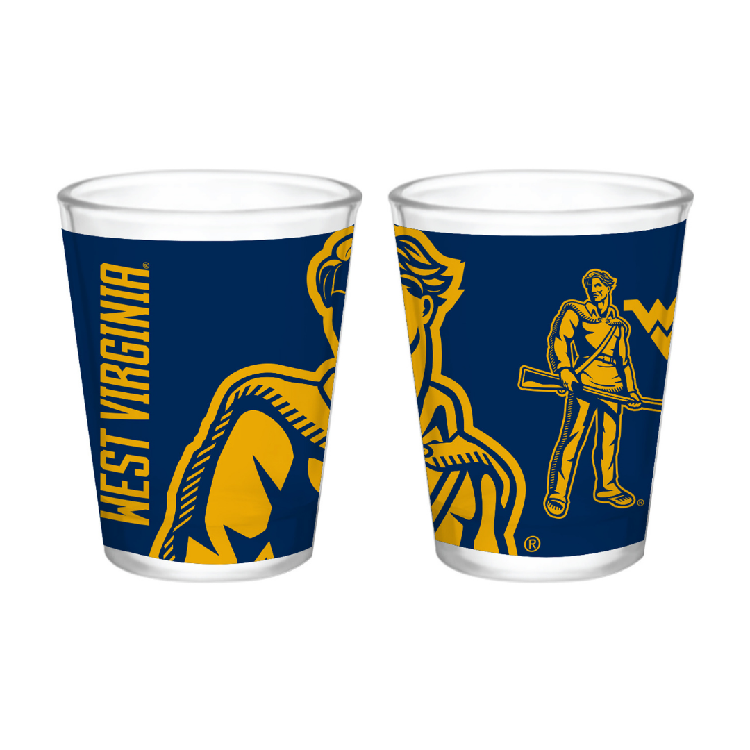 2oz West Virginia Mountaineers Logo Collector Glass