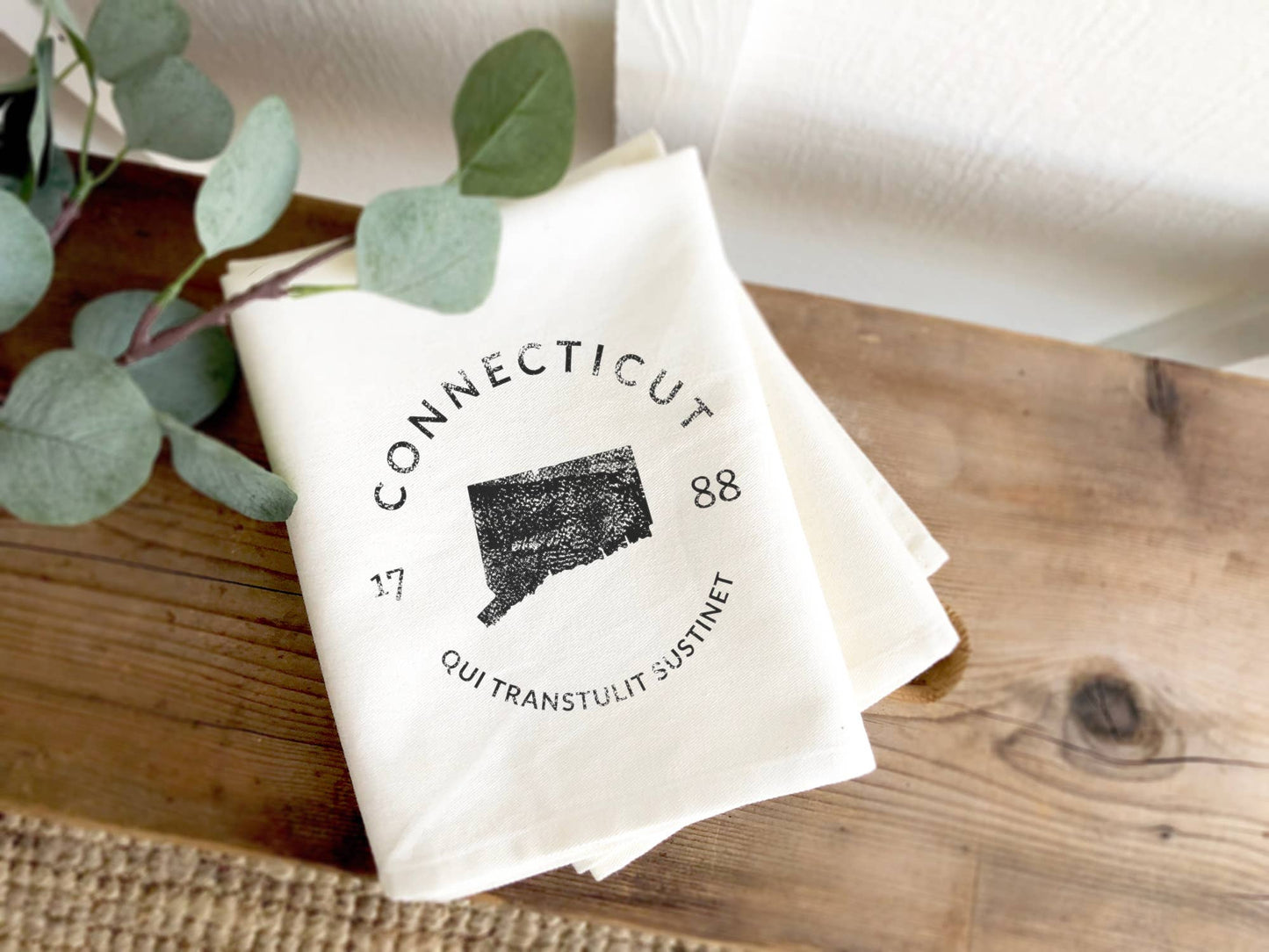 State Badge and Motto - Custom Tea Towel