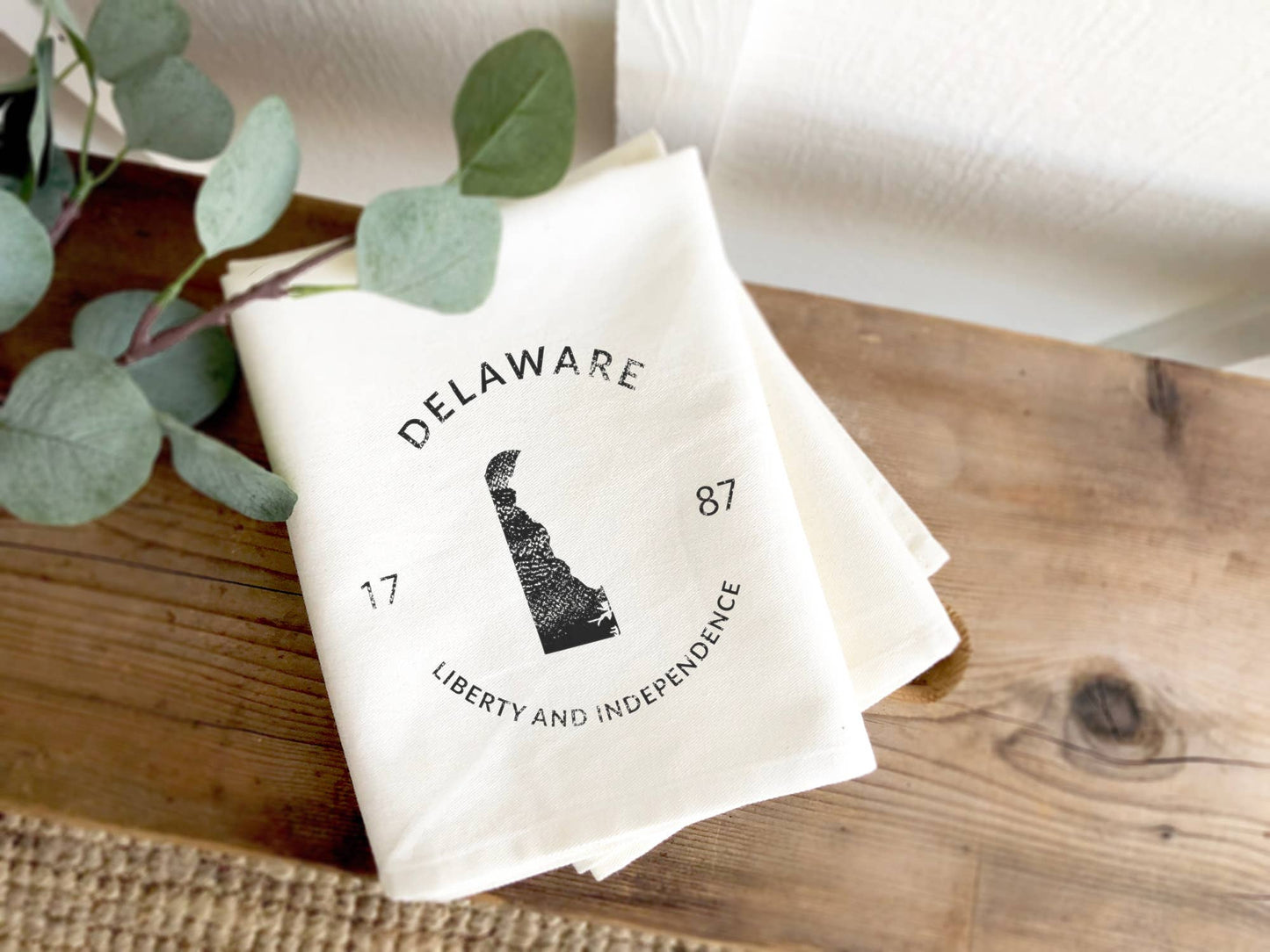 State Badge and Motto - Custom Tea Towel