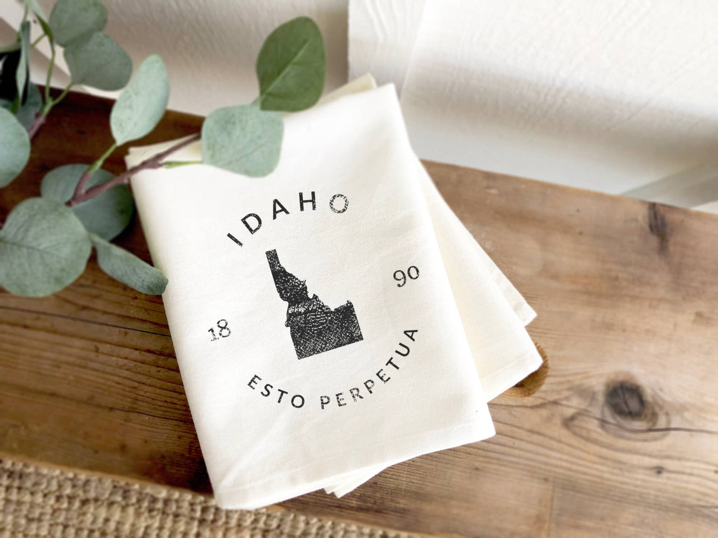 State Badge and Motto - Custom Tea Towel
