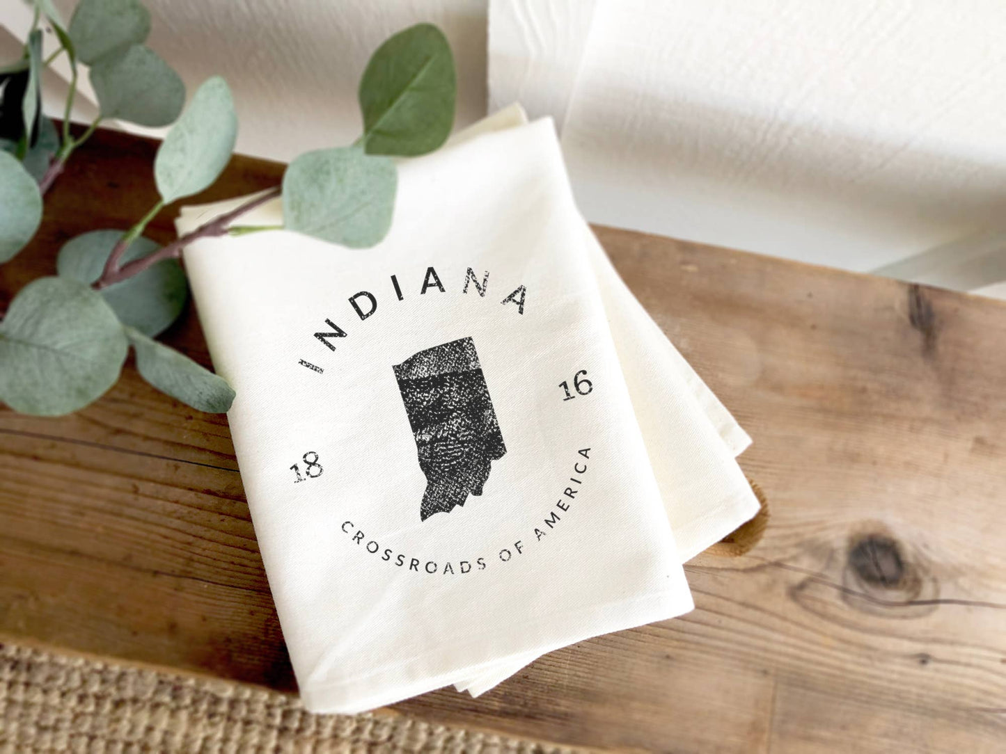 State Badge and Motto - Custom Tea Towel