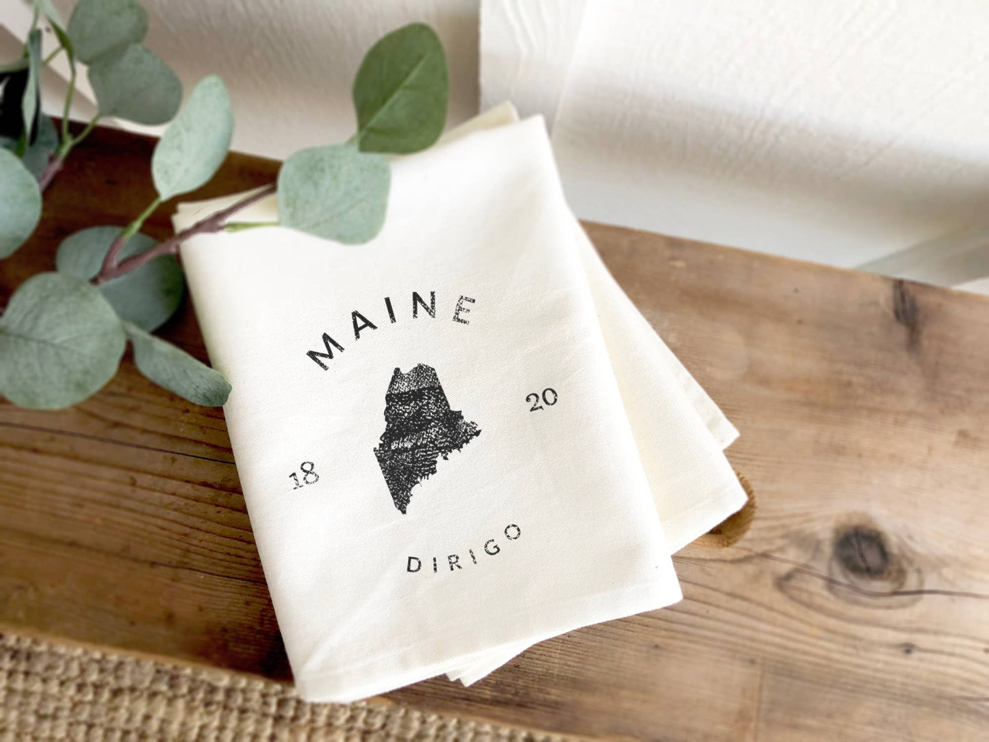 State Badge and Motto - Custom Tea Towel