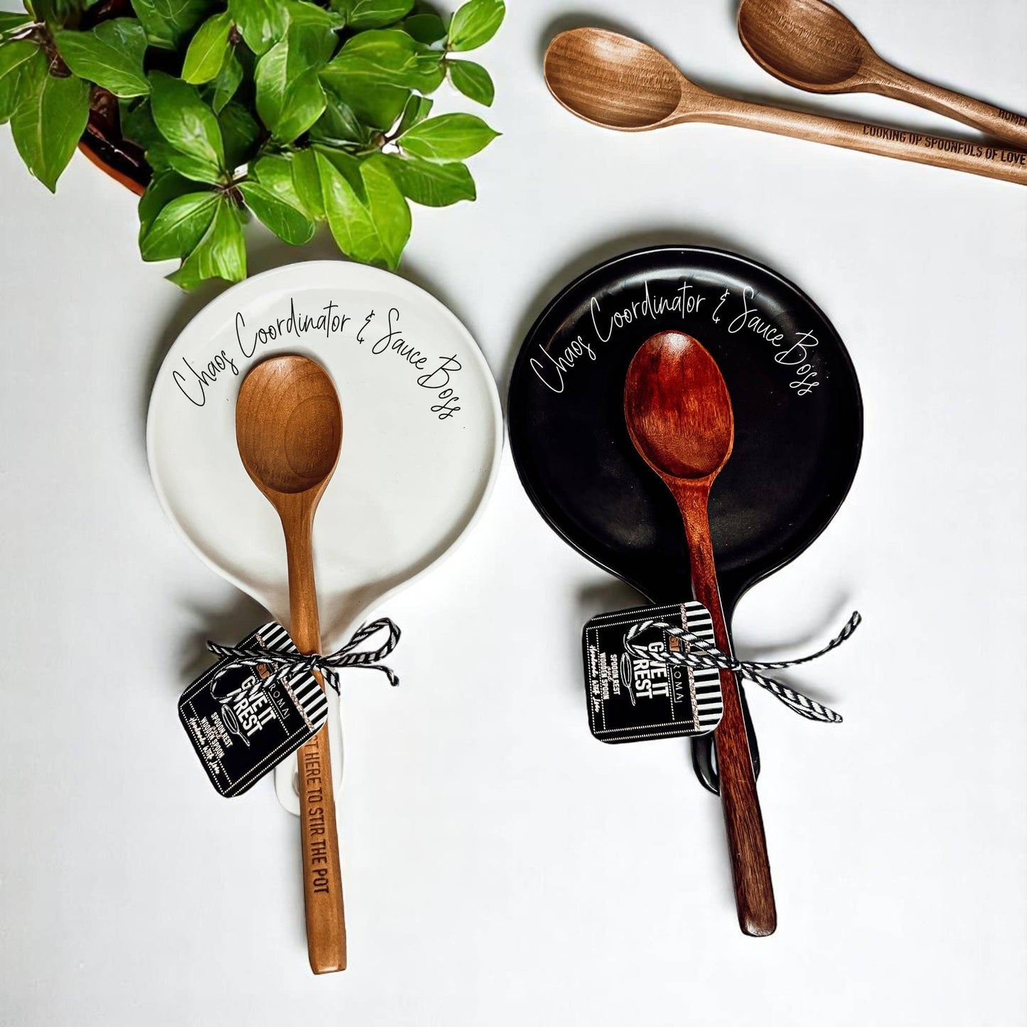 Lick The Spoon | Spoon Rest + Wooden Spoon Gift Set