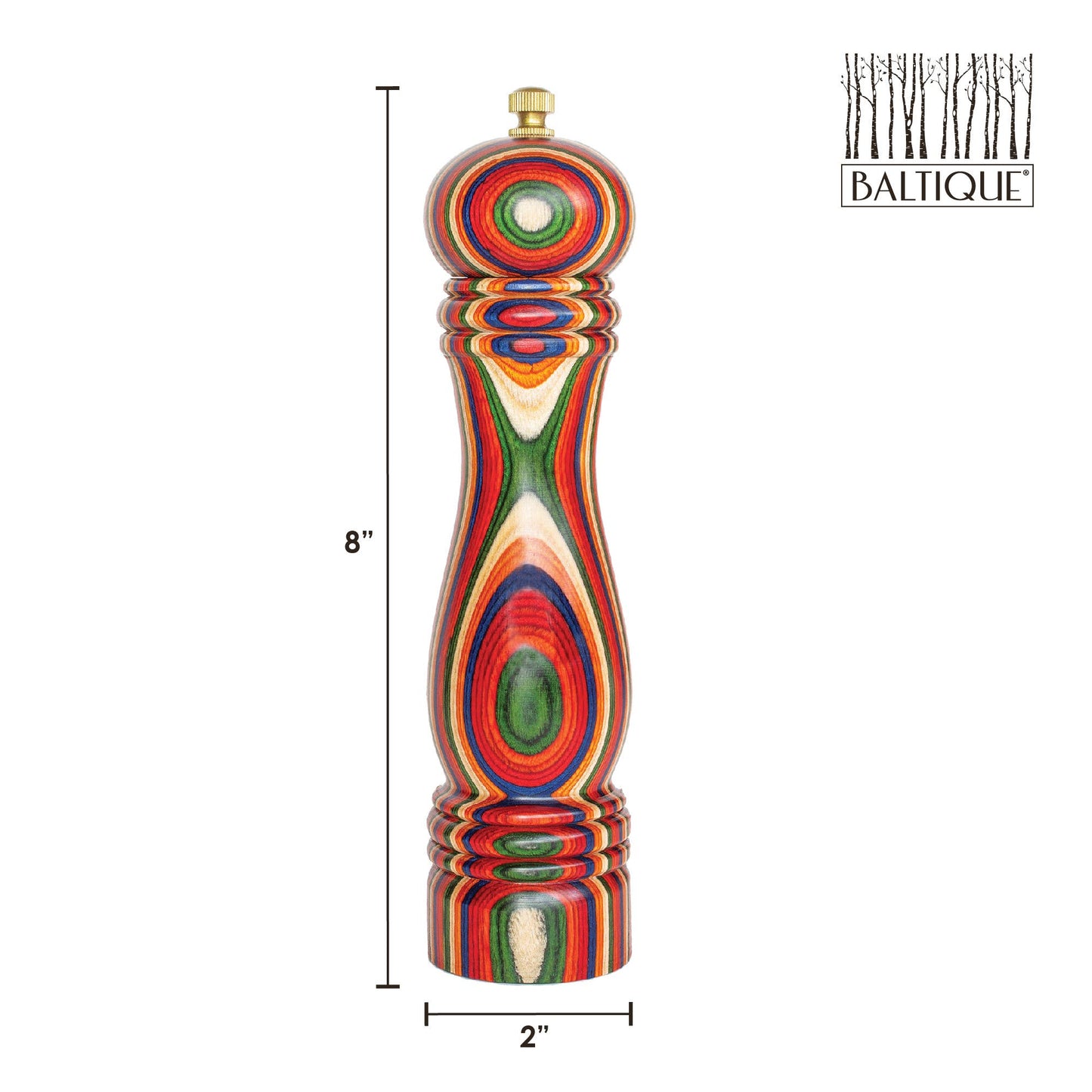 Totally Bamboo - Baltique Marrakesh Pepper Grinder with Adjustable Mill