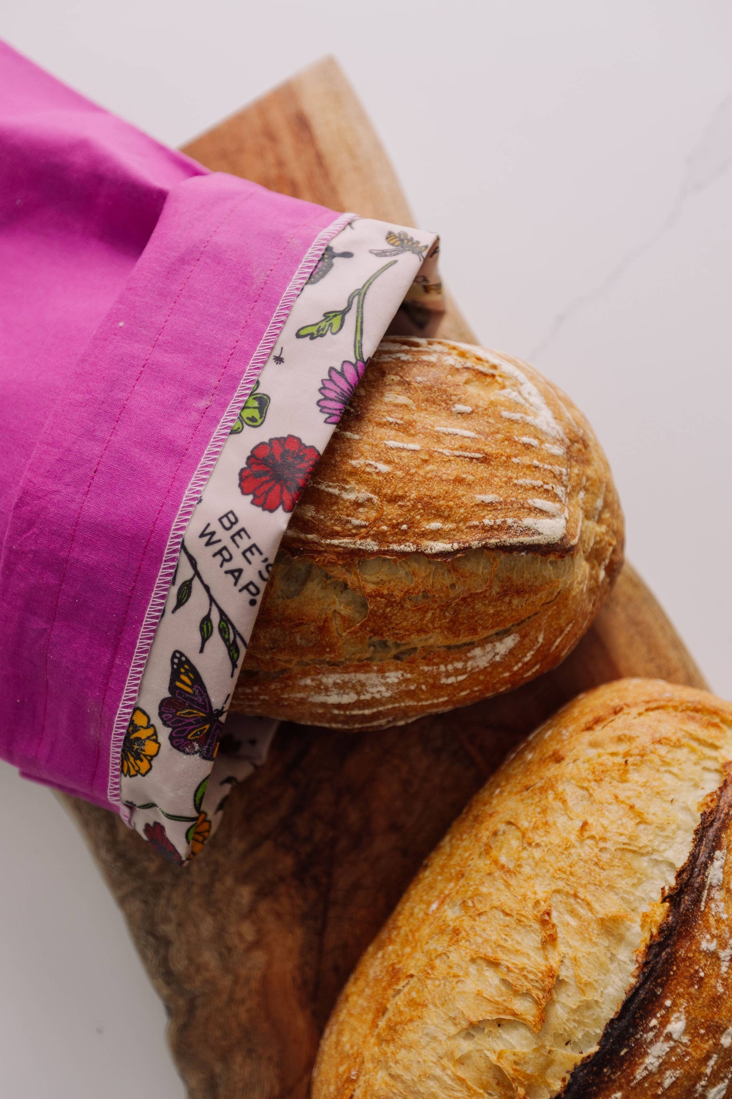 Bee's Wrap - Bees Wrap Reusable Beeswax Lined Artisan Bread Bag - Magenta