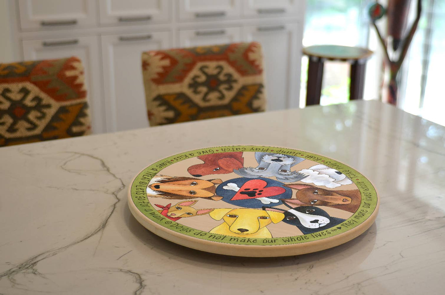 Sticks - Wood Lazy Susan | "Life With Dogs"