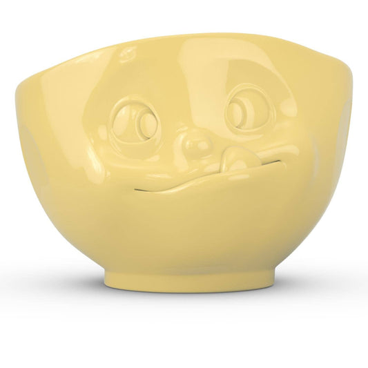 16 Oz. Bowl, Tasty Face, Yellow