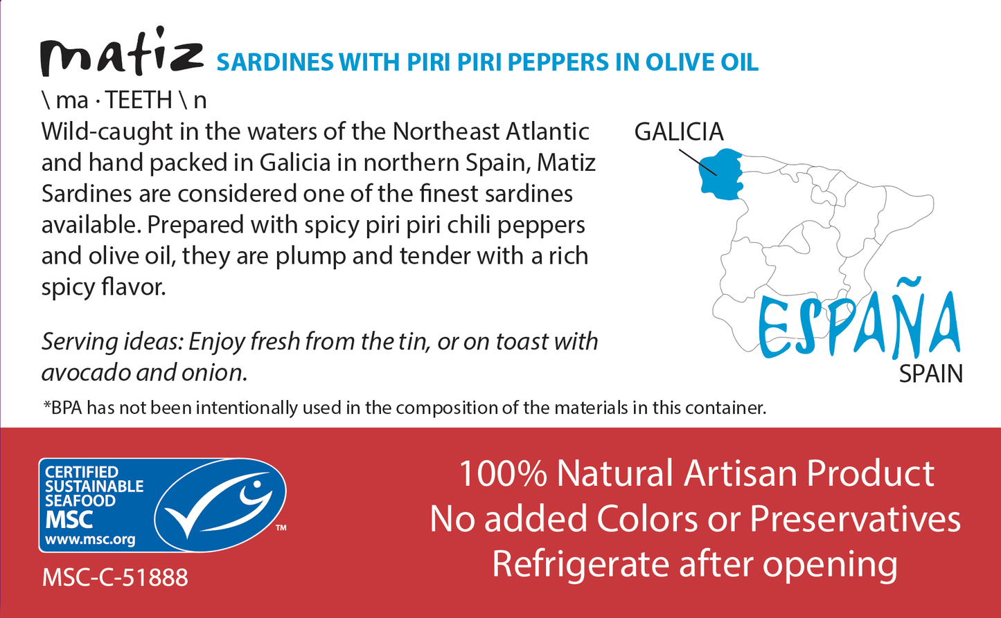 Matiz - Matiz Spicy Sardines - 4.2oz