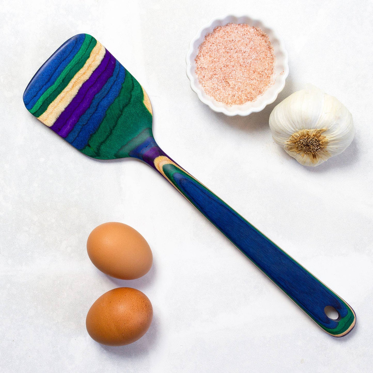 Totally Bamboo - Baltique® Mumbai Colorful Wooden Spatula, 12.5"