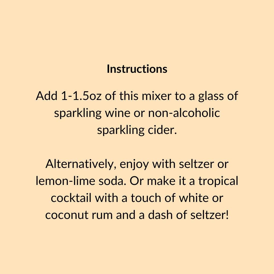 Wood Stove Kitchen - Mimosa Mixer w/ Tangerine & Mango for Cocktails and Mocktails, 16 fl oz