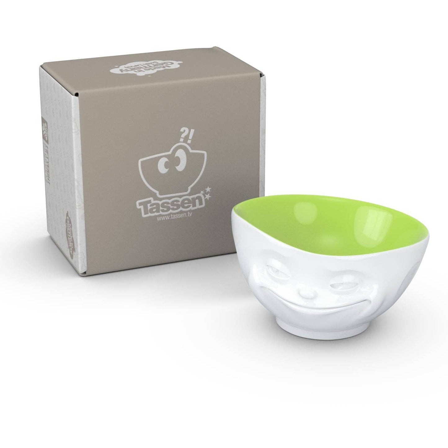 Fiftyeight Products - 16 Oz. Bowl, Grinning Face, Pistachio Color Inside
