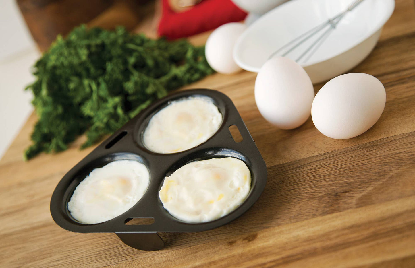 Fox Run Brands - Fox Run 3-Egg Poacher Insert, Carbon Steel, 6" x 6.25"