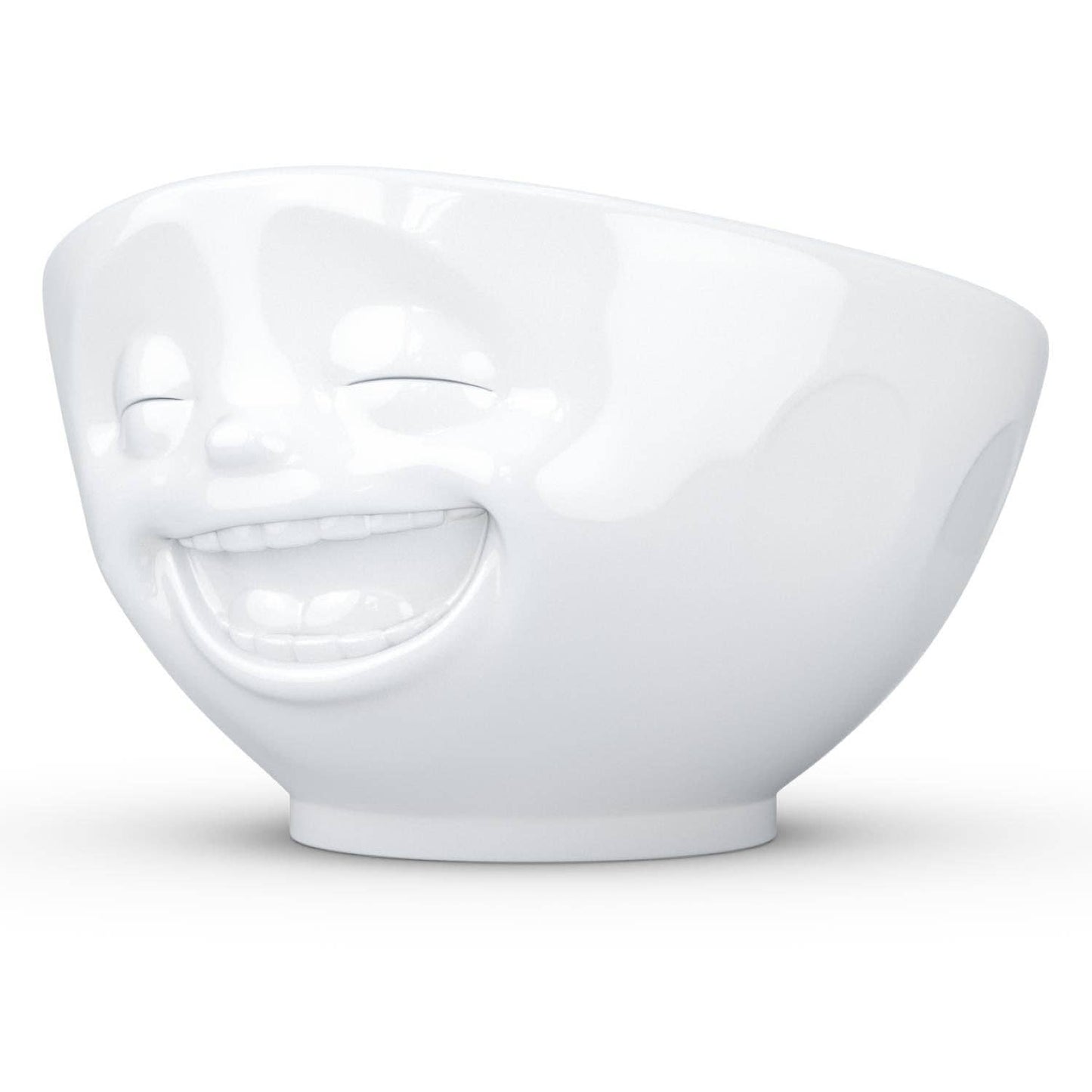 Fiftyeight Products - 16 Oz. Bowl, Laughing Face, White