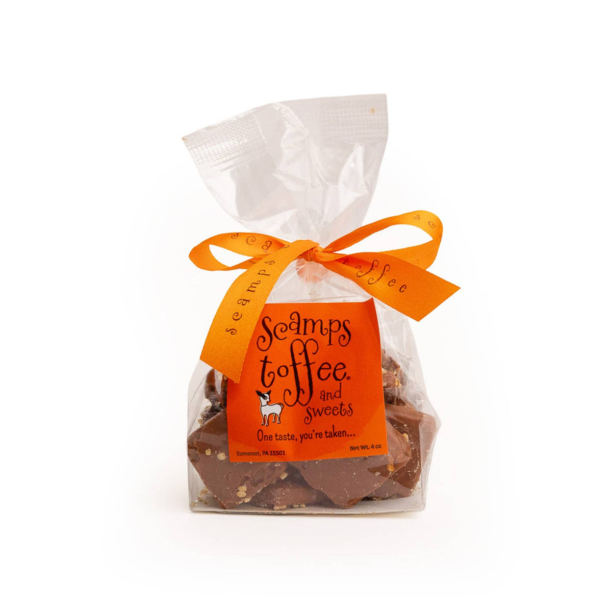 Scamps Toffee 4oz Bag - Toffee - Milk Chocolate Covered