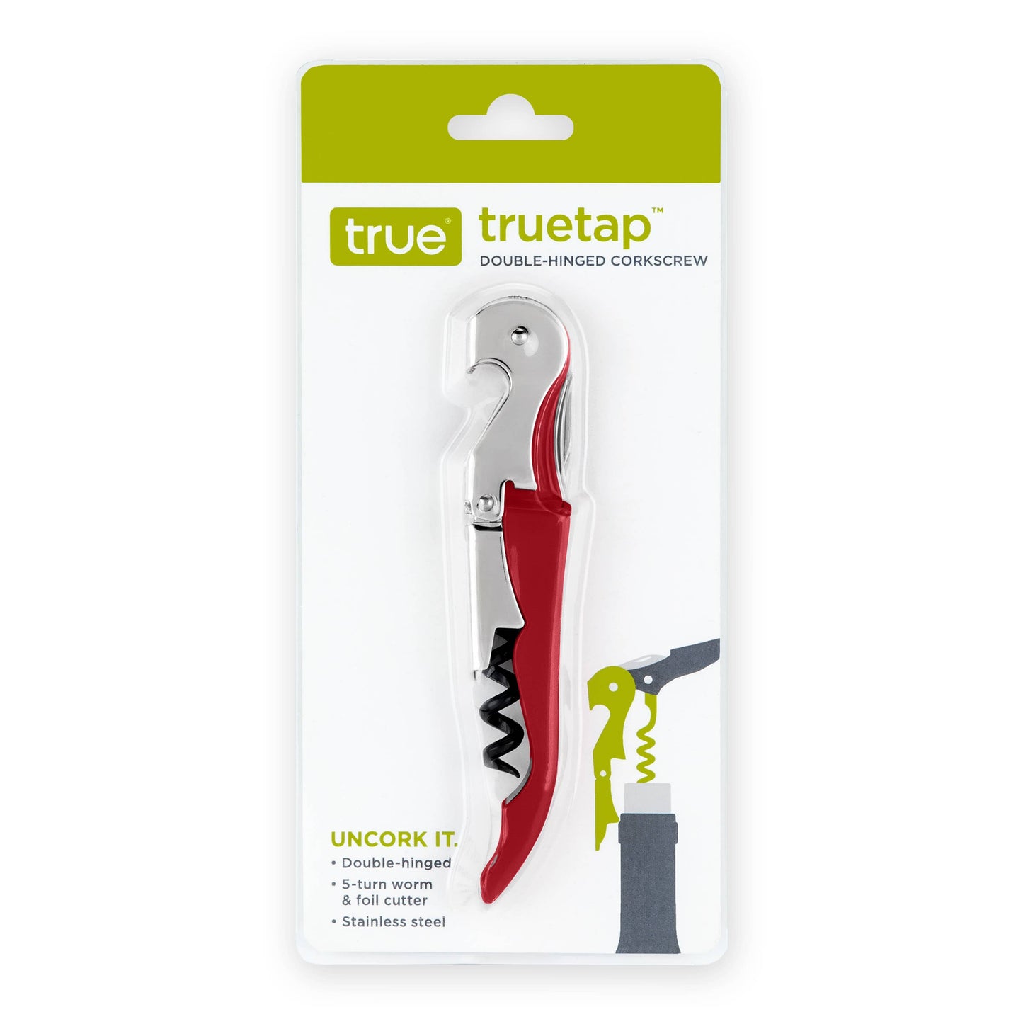 Truetap™ Double-Hinged Corkscrew - ASST COLORS