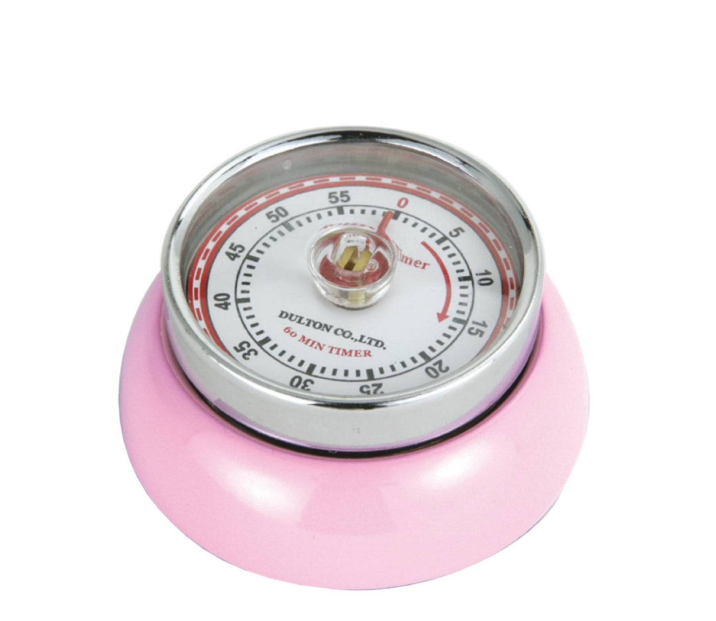 Frieling USA - "Retro" Kitchen Timer, Pink, 2.75” x 1.25"