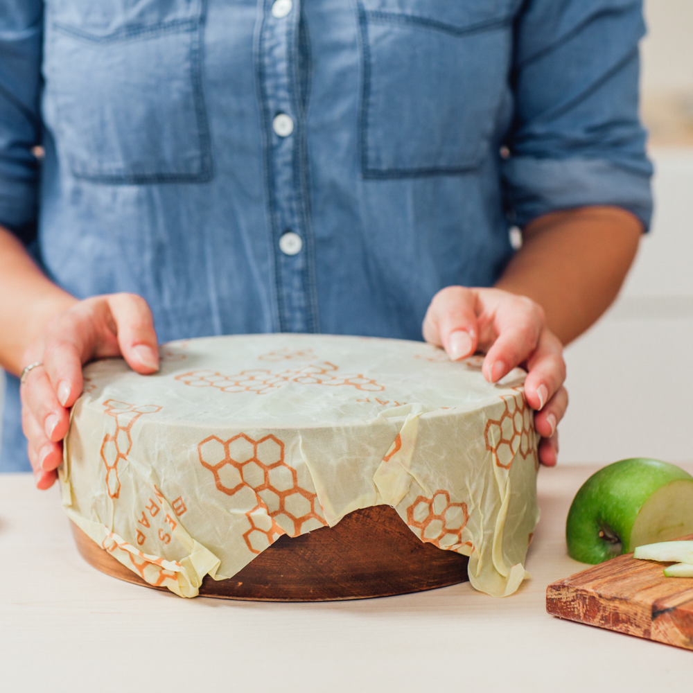 Bee's Wrap - Bees Wrap Large Reusable Beeswax Wrap - Honeycomb Print