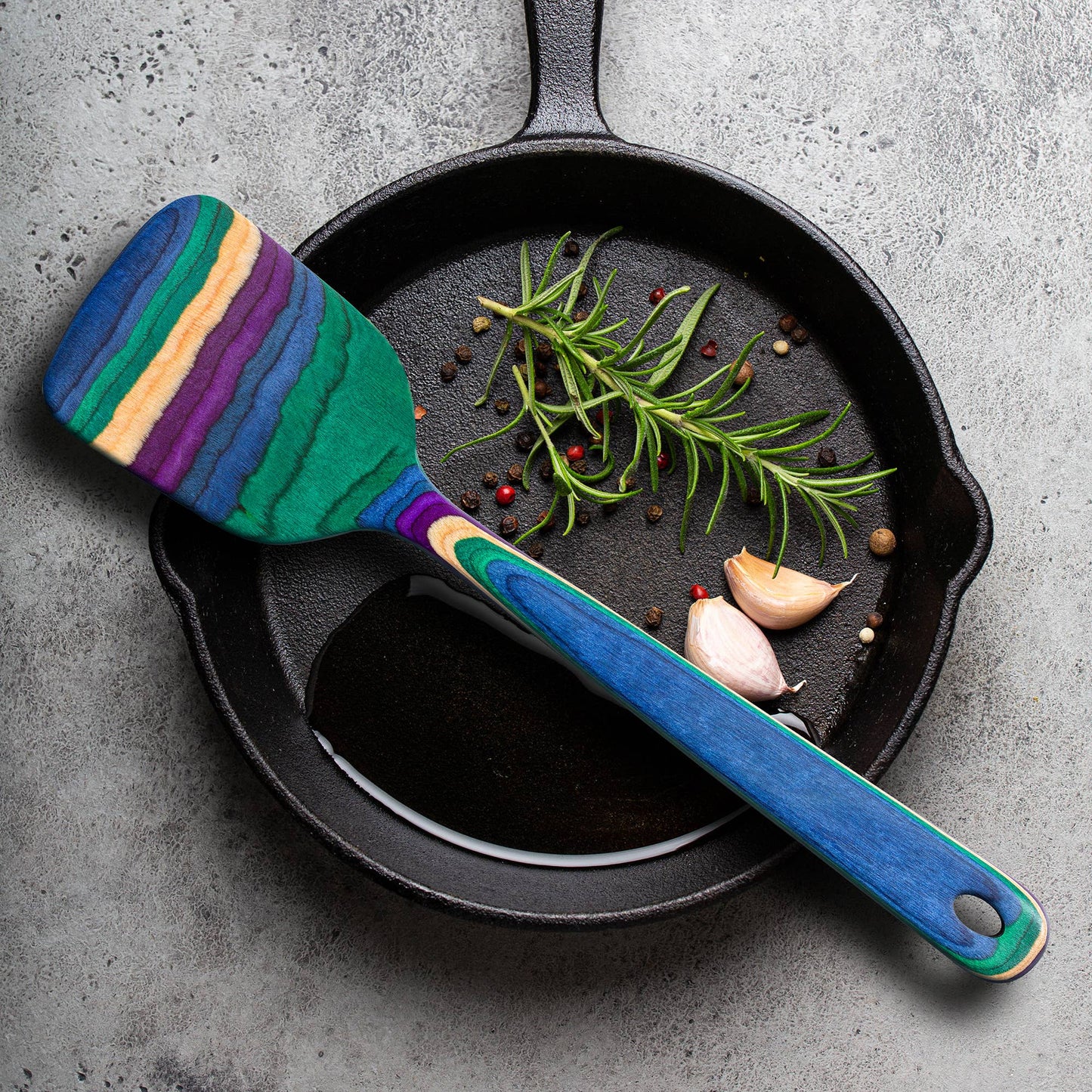 Totally Bamboo - Baltique® Mumbai Colorful Wooden Spatula, 12.5"