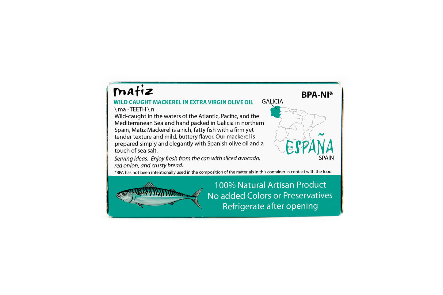 Matiz - Matiz Mackerel in Extra Virgin Olive oil - 3 oz tin