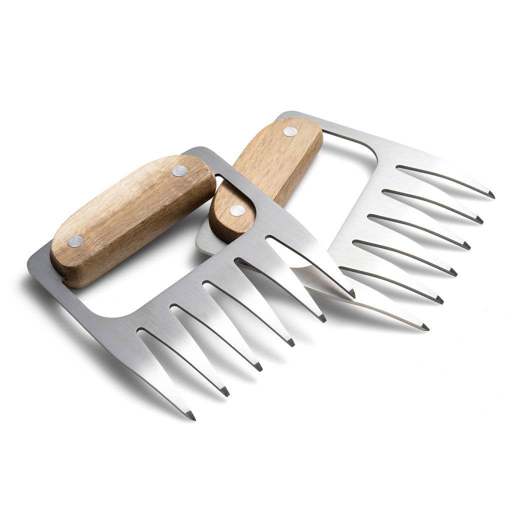 Fox Run Brands - Outset Stainless Steel Meat Shredding Bear Claws,4.4" x 4.2"