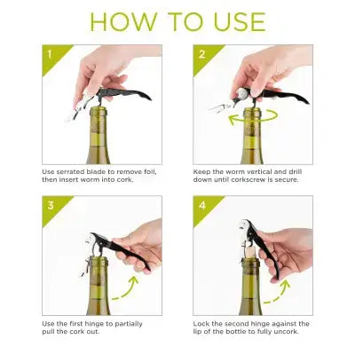 Truetap™ Double-Hinged Corkscrew - ASST COLORS